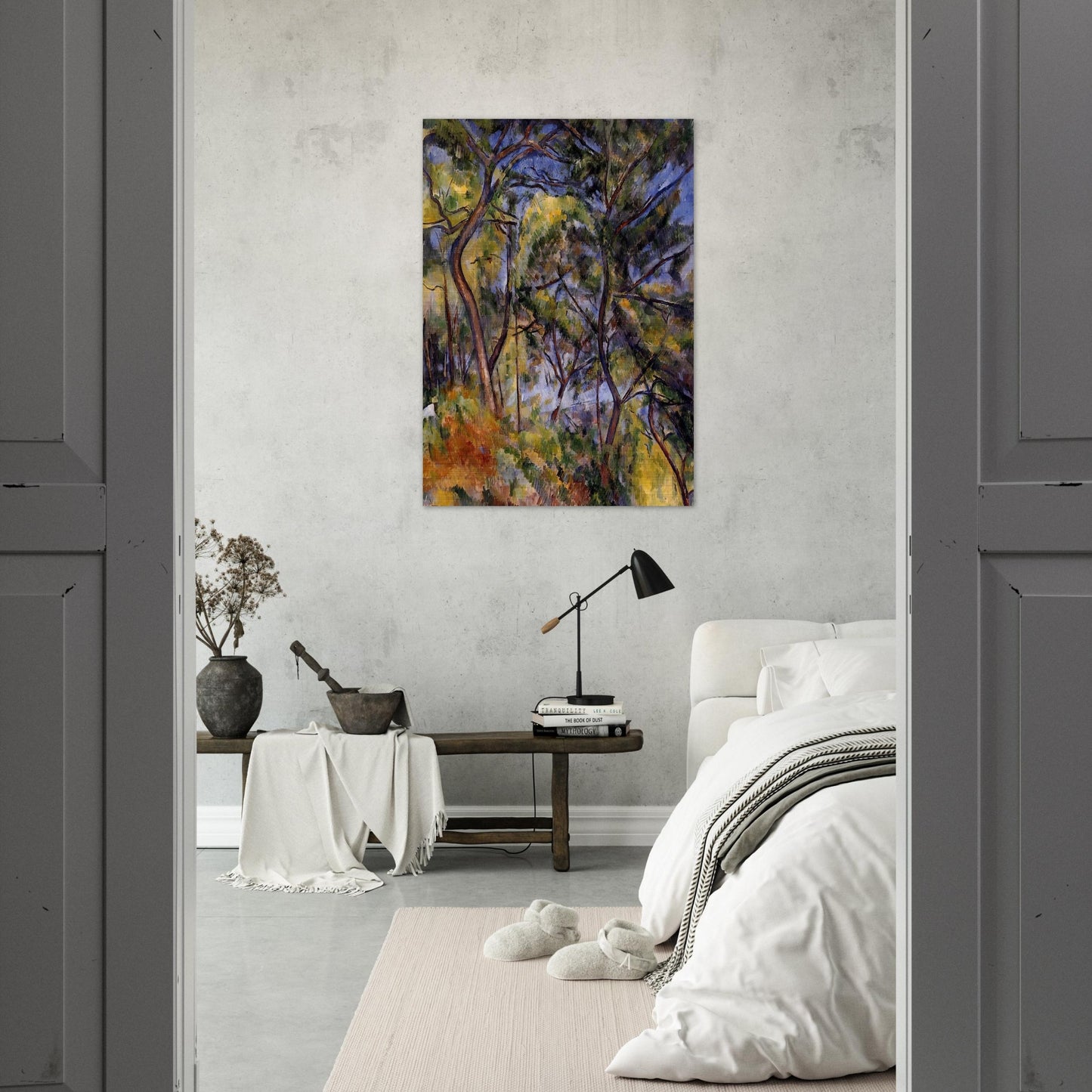 Forest - Paul Cézanne Brushed Aluminum Print - 70x100 cm / 28x40 inches | Paul Cézanne Aluminum Print | Paul Cézanne Prints