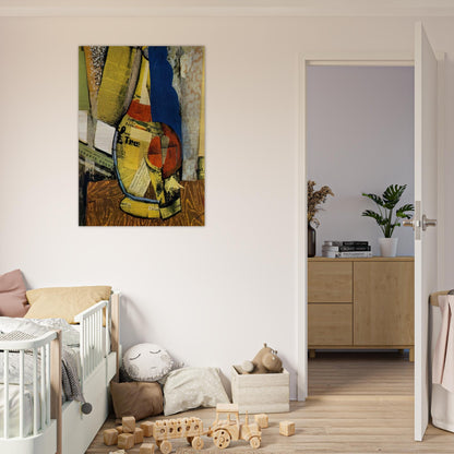 FIASCO E BICCHIERE - Carlo Carra Brushed Aluminum Print - 70x100 cm / 28x40 inches | Carlo Carra Aluminum Print | Carlo Carra Prints