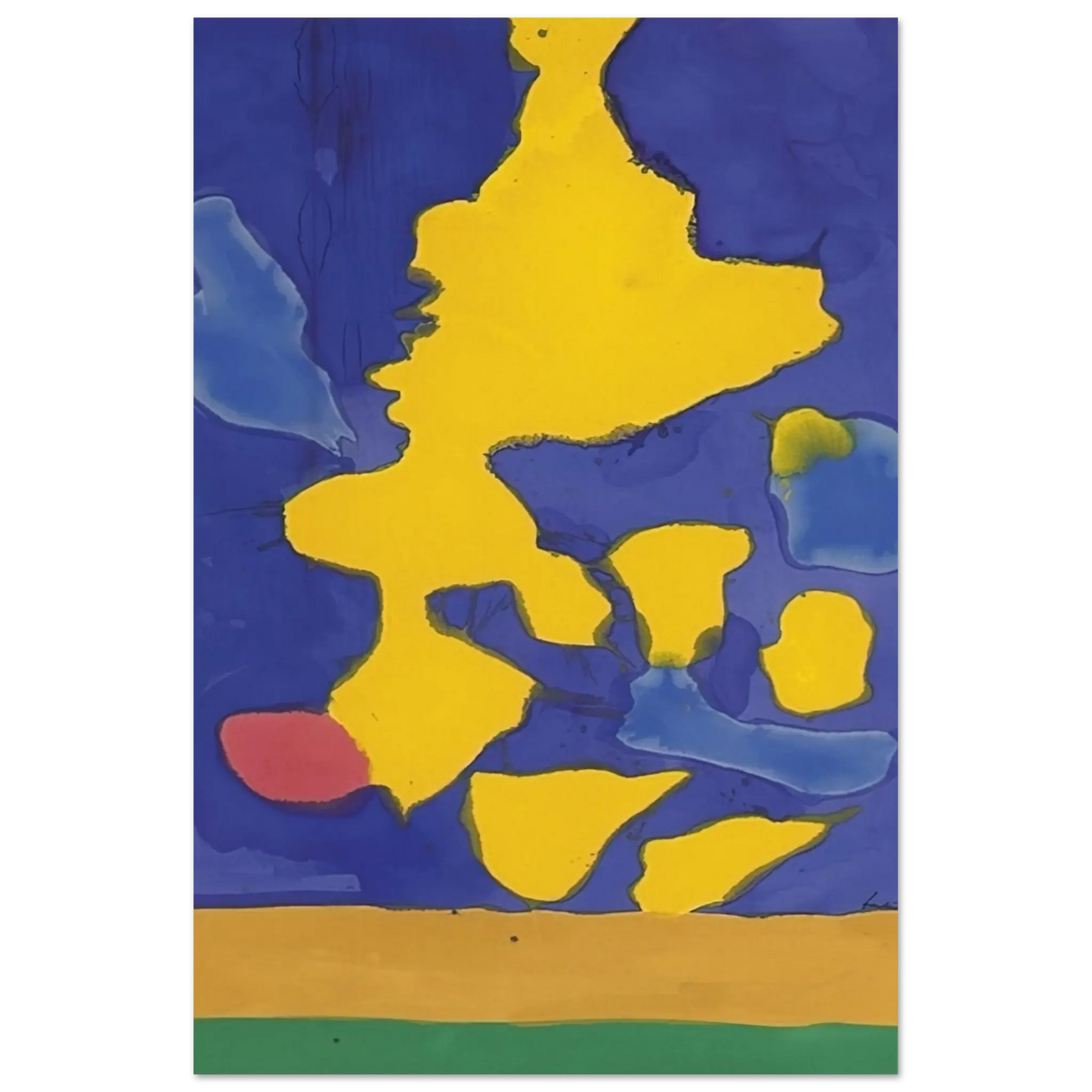Helen Frankenthaler - Saturn Revisited - 1964 Wall art - A1 (59.4 x 84.1  cm) - Premium Wooden Framed Poster With Fine Art Paper - Wood frame