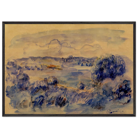 Wall artGuernsey Landscape - Pierre-Auguste Renoir 70x100 cm / 28x40 inches Framed Art Print – Black Wooden Frame
