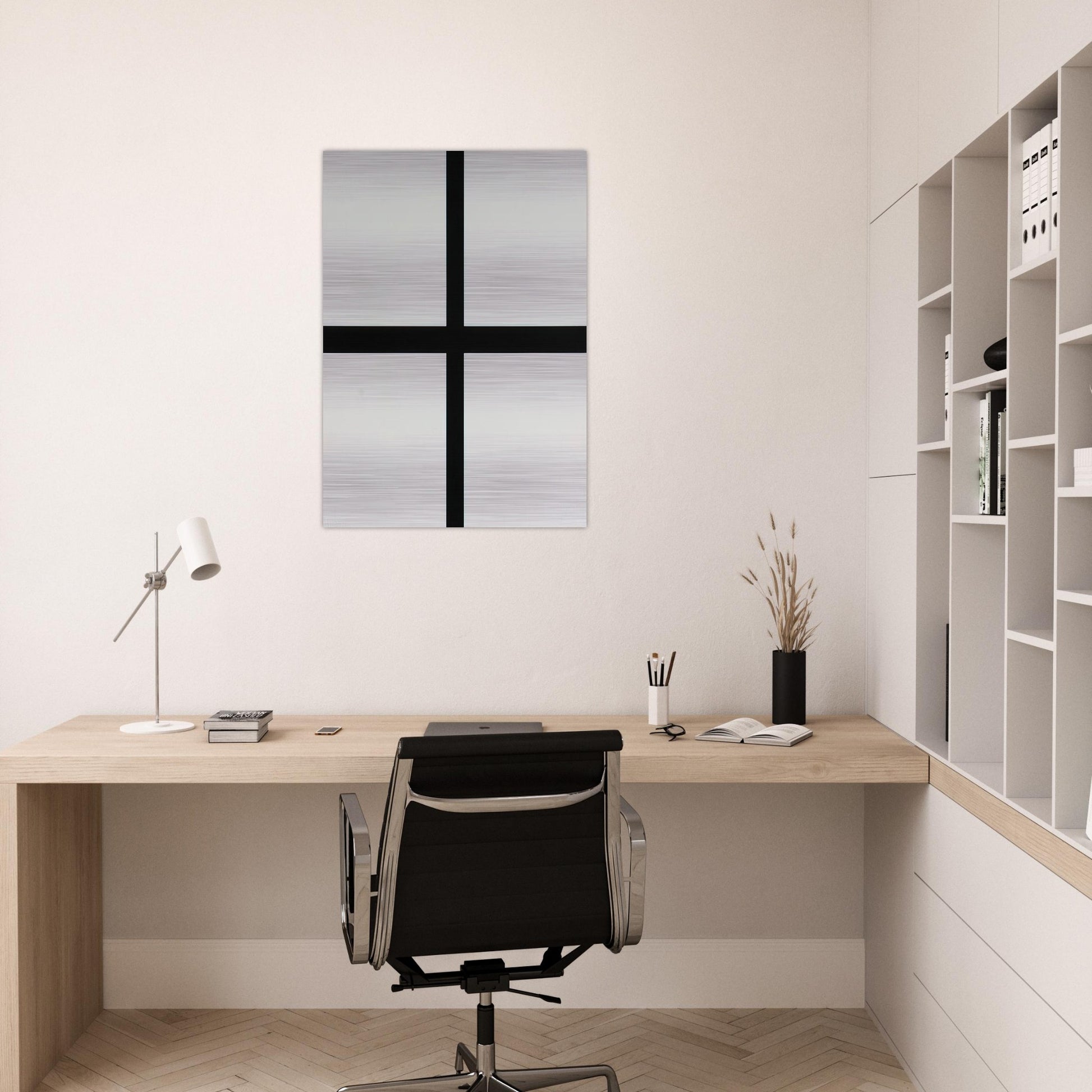 Trames 0°-90°---40 mm au trait et pleines - 1972 - Francois Morellet Brushed Aluminum Print - 70x100 cm / 28x40 inches | Francois Morellet Aluminum Print | Francois Morellet Prints