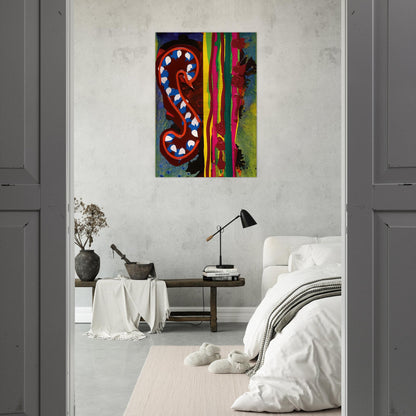 Spirit Night - 18.06.98 - 1998 - John Hoyland Brushed Aluminum Print - 70x100 cm / 28x40 inches | John Hoyland Aluminum Print | John Hoyland Prints