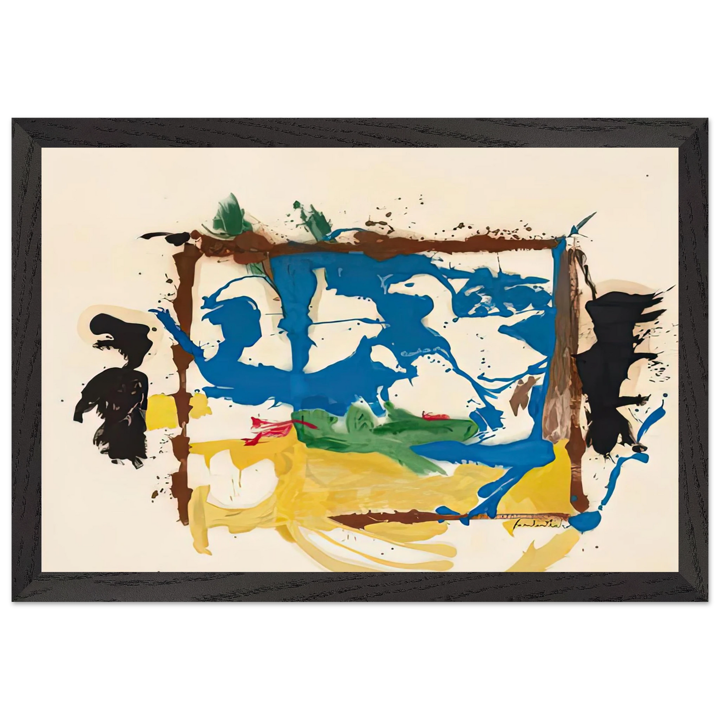 Helen Frankenthaler - Swan Lake I, 1961- Wall Art - 60x80 cm / 24x32 inches - Fine Art Poster-canvas - -