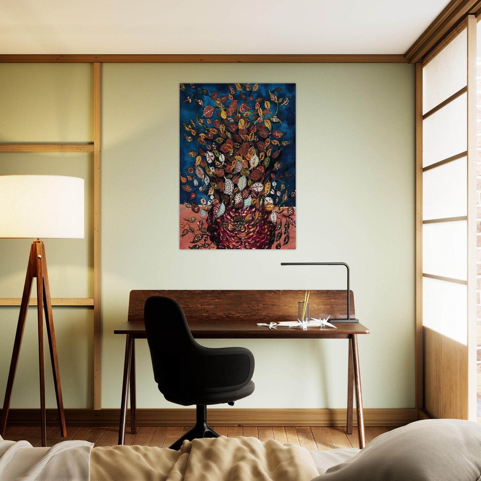 Le Bouquet de Feuilles - Naïve Art Primitivism - Seraphine Louis Brushed Aluminum Print - 70x100 cm / 28x40 inches | Seraphine Louis Aluminum Print | Seraphine Louis Prints
