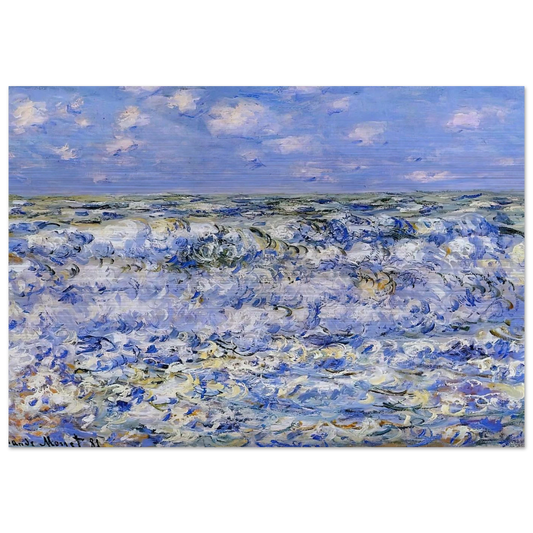 Waves Breaking - claude monet Brushed Aluminum Print - 70x100 cm / 28x40 inches | claude monet Aluminum Print | claude monet Prints
