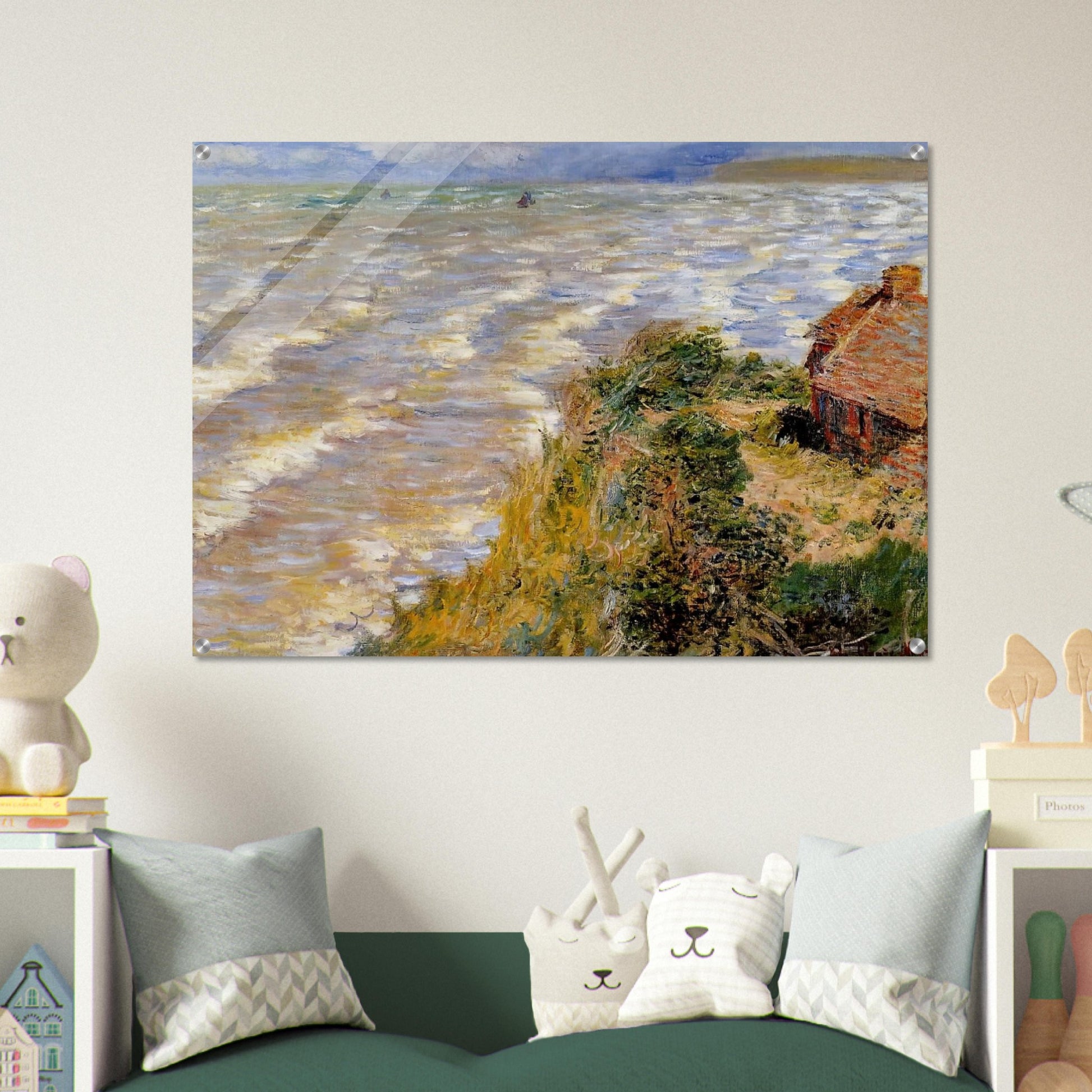 Rising Tide at Pourville - claude monet Acrylic Print - 70x100 cm / 28x40″ inches | claude monet Wall Art | claude monet Prints