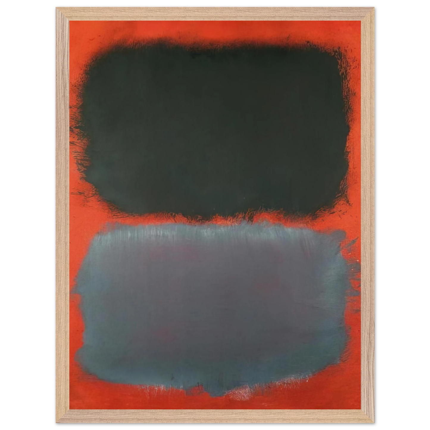 Mark Rothko - Untitled Gray, Gray on Red - 1968 Wall Art - 30x40 cm / 12x16 inches - Fine Art Poster - -