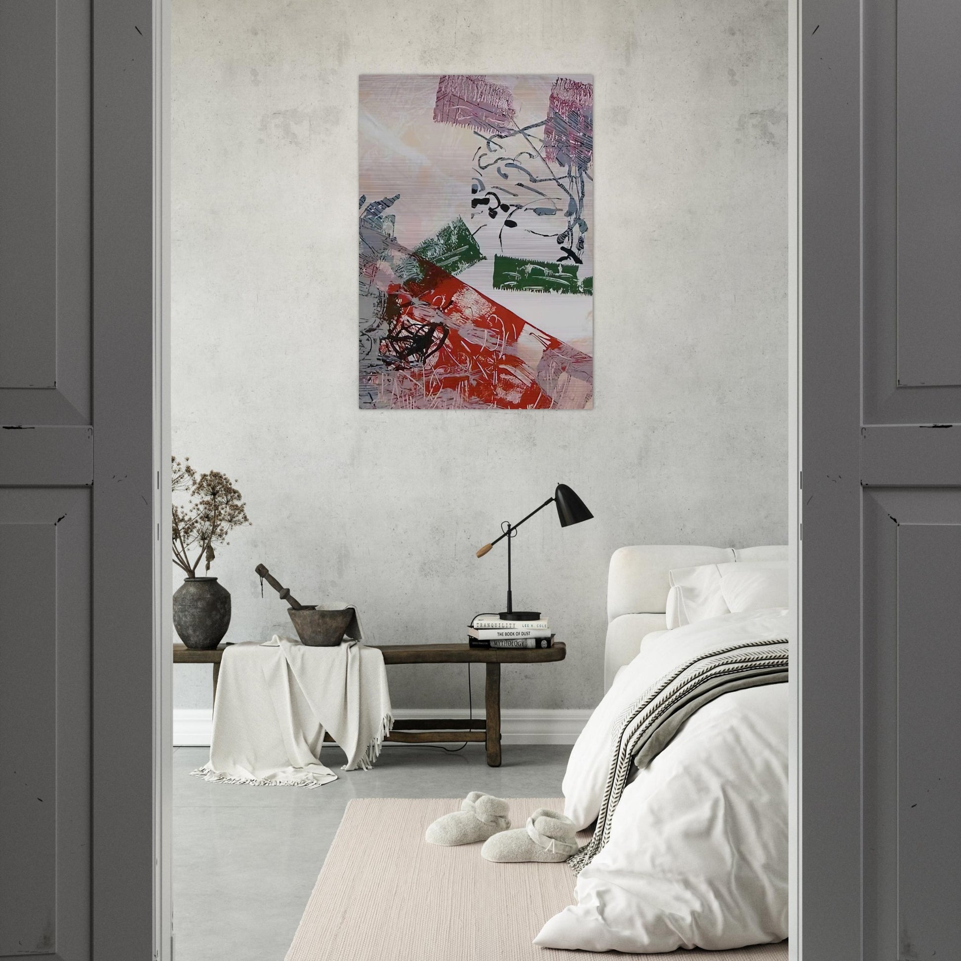 Lithograph 1968 - Jean-Paul Riopelle Brushed Aluminum Print - 70x100 cm / 28x40 inches | Jean-Paul Riopelle Aluminum Print | Jean-Paul Riopelle Prints