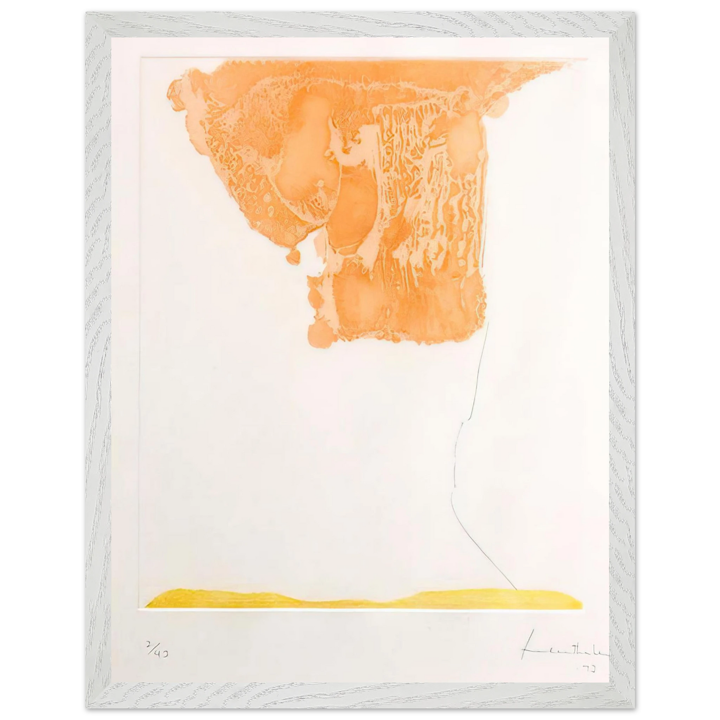 Helen Frankenthaler - Pranzo Italiano - 1973 Wall art - 13x18 cm / 5x7 inches - Premium Wooden Framed Poster With Fine Art Paper-canvas - Wood frame