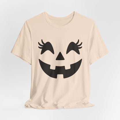 Masque de citrouille Jack O'Lantern Cils Halloween Femmes Filles T-Shirt