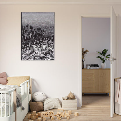 THE 3RD DAY OF THE CREATION - MC Escher Brushed Aluminum Print - 70x100 cm / 28x40 inches | MC Escher Aluminum Print | MC Escher Prints