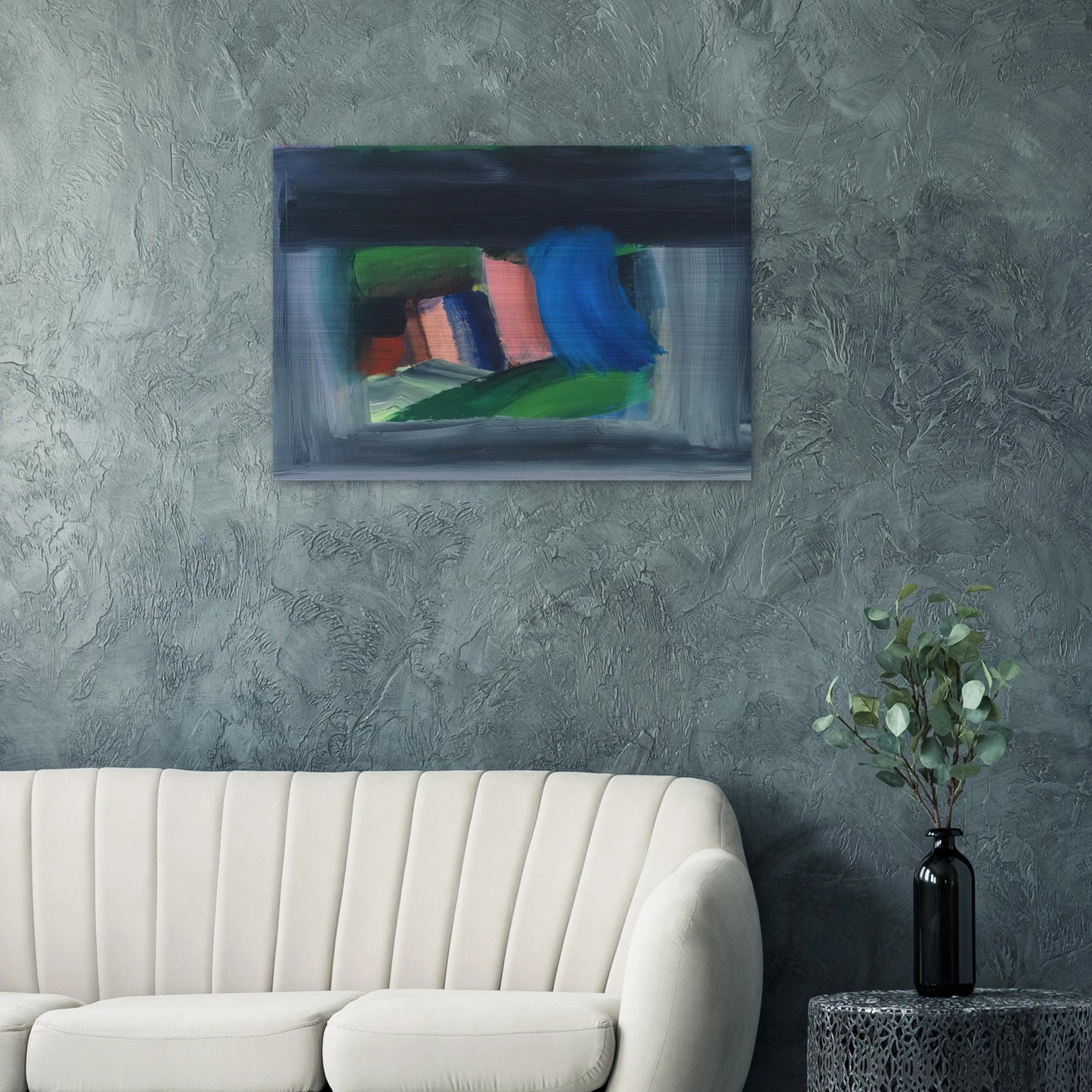 Rain - 1989 - Howard Hodgkin Brushed Aluminum Print - 70x100 cm / 28x40 inches | Howard Hodgkin Aluminum Print | Howard Hodgkin Prints