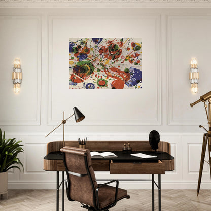 Untitled  from Pasadena Box   Lembark L60  - Sam Francis Brushed Aluminum Print - 70x100 cm / 28x40 inches | Sam Francis Aluminum Print | Sam Francis Prints