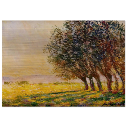 Willows at Sunset - claude monet Brushed Aluminum Print - 70x100 cm / 28x40 inches | claude monet Aluminum Print | claude monet Prints