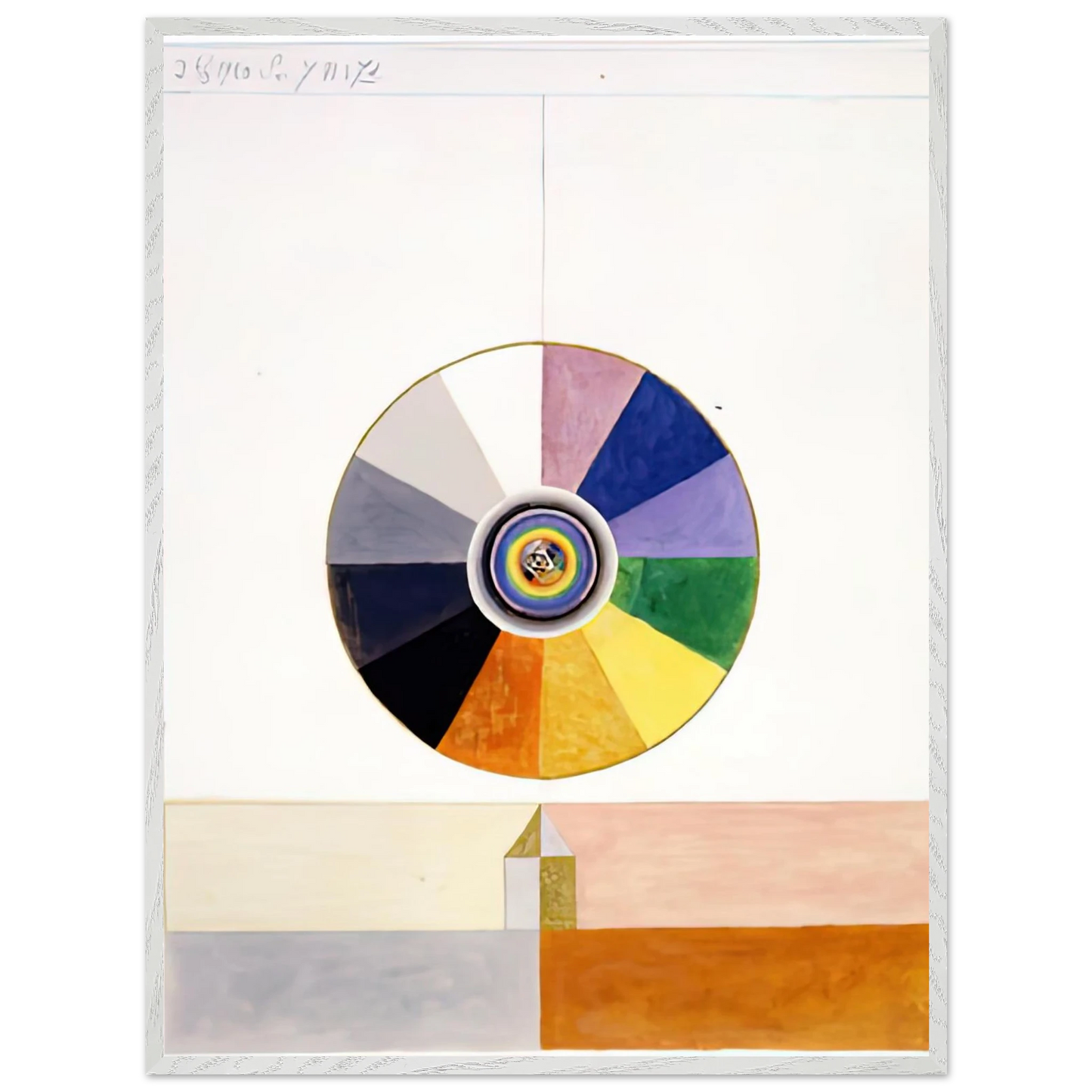 Hilma af Klint - SERIES VII NO 7D 1920 Wall art - 45x60 cm / 18x24 inches - Premium Wooden Framed Poster With Fine Art Paper-canvas - White frame