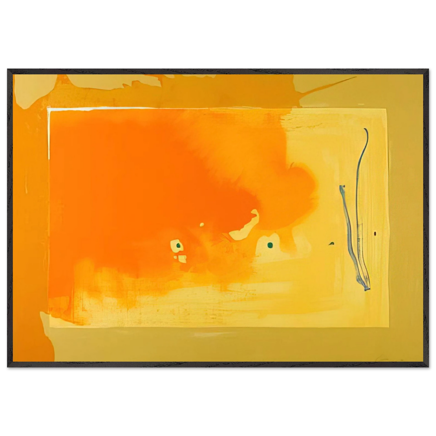 Helen Frankenthaler - Bilbao - 1998 Wall art - 40x50 cm / 16x20 inches - Premium Wooden Framed Poster With Fine Art Paper-canvas - Black frame
