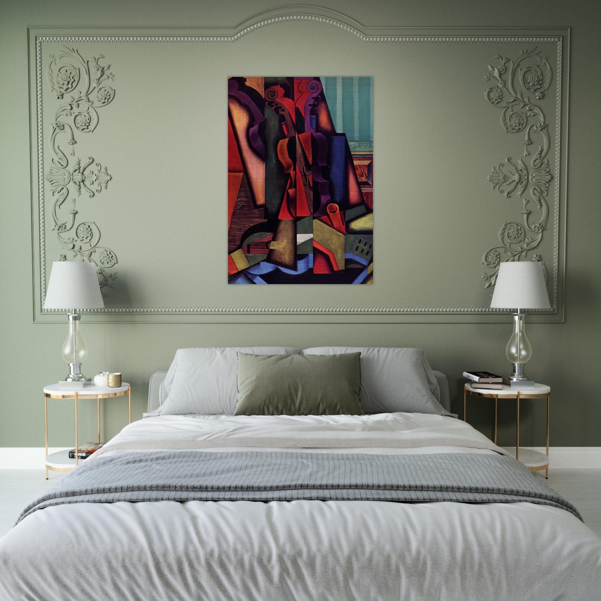VIOLIN AND GUITAR 1913 - Juan Gris Brushed Aluminum Print - 70x100 cm / 28x40 inches | Juan Gris Aluminum Print | Juan Gris Prints