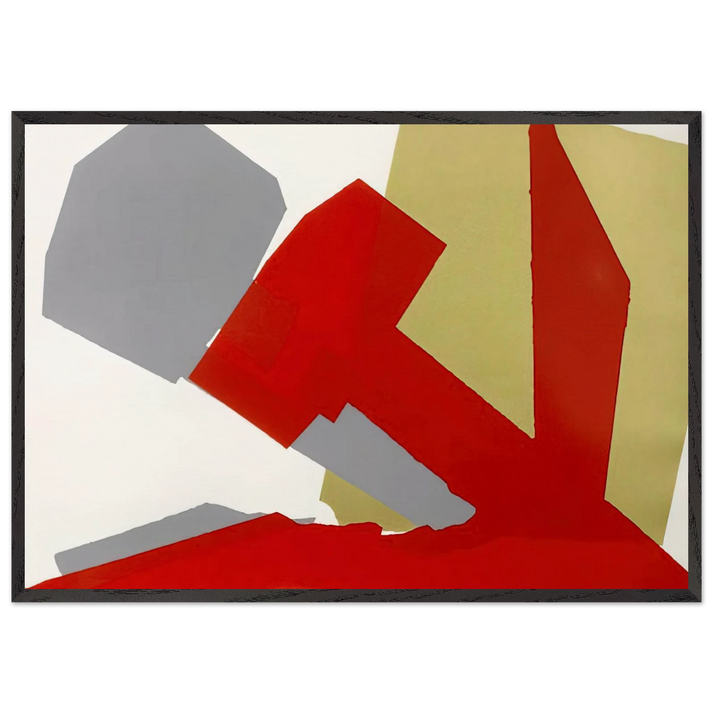 Hammer and Sickle  Special Edition  - Andy Warhol 70x100 cm / 28x40 inches Framed Art Print – Black Wooden Frame