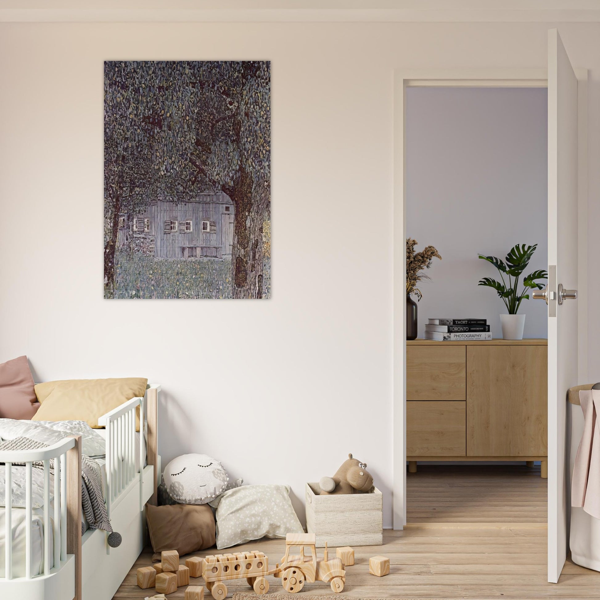 FARMHOUSE IN UPPER AUSTRIA 1912 - Gustav Klimt Brushed Aluminum Print - 70x100 cm / 28x40 inches | Gustav Klimt Aluminum Print | Gustav Klimt Prints