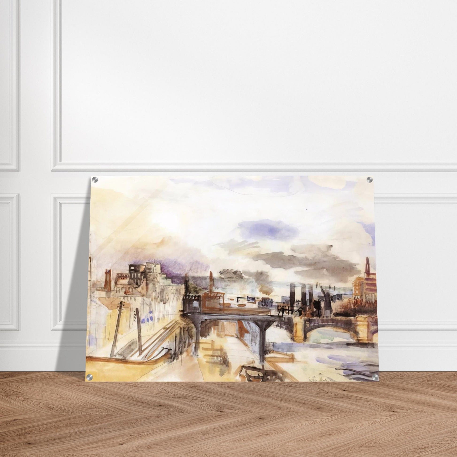 PARISIAN BRIDGE 1922 - Raoul Dufy Acrylic Print - 70x100 cm / 28x40″ inches