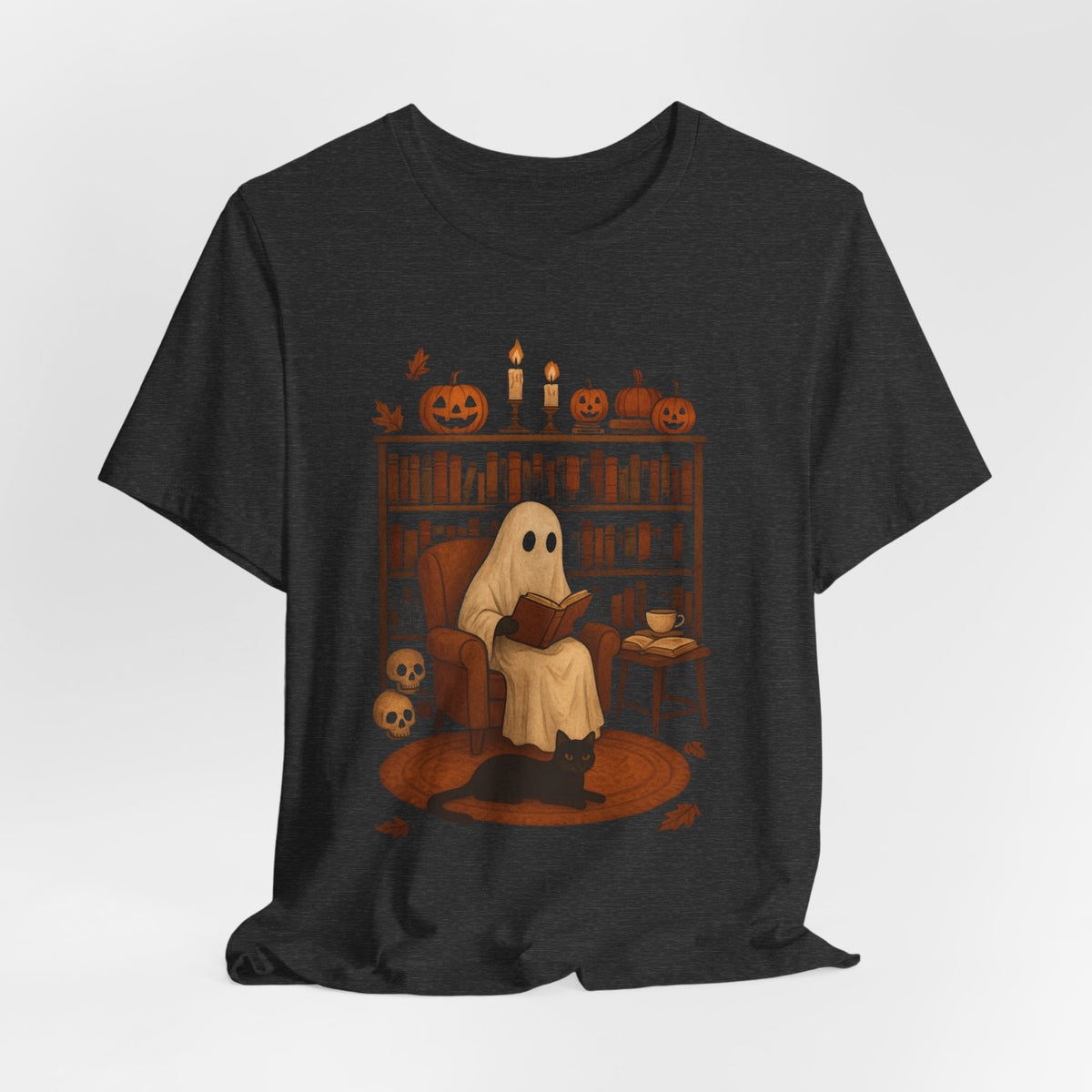 Livre de lecture vintage Fantôme Bibliothèque des Amoureux d'Halloween Effrayant