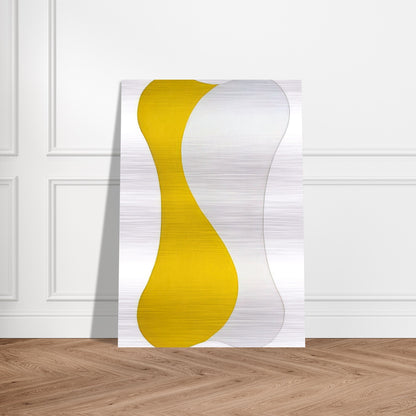Yellow White [Sun] - 1959 - Leon Polk Smith Brushed Aluminum Print - 70x100 cm / 28x40 inches | Leon Polk Smith Aluminum Print | Leon Polk Smith Prints