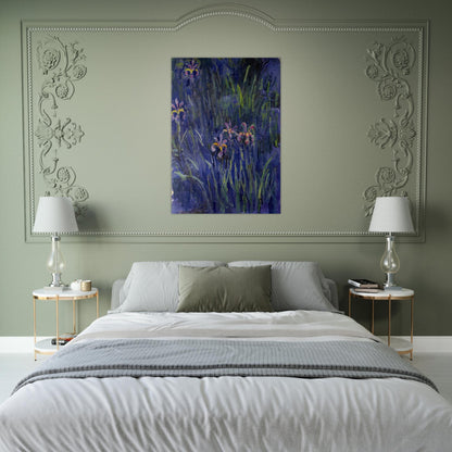 Irises 2 - claude monet Brushed Aluminum Print - 70x100 cm / 28x40 inches | claude monet Aluminum Print | claude monet Prints