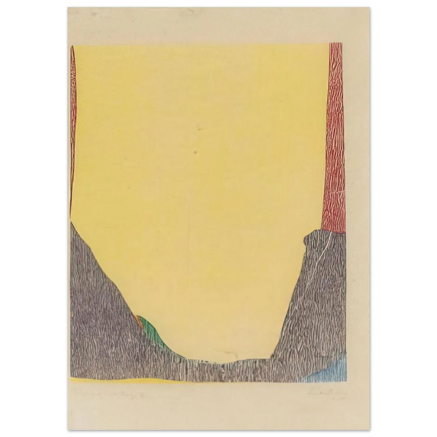 Helen Frankenthaler - East and Beyond - 1973 Wall art - A1 (59.4 x 84.1  cm) - Premium Wooden Framed Poster With Fine Art Paper-canvas - Black frame