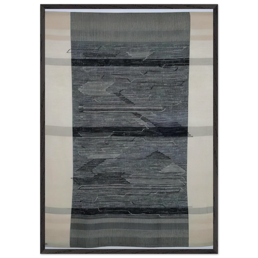 MONTE ALBAN 1936 - Anni Albers 70x100 cm / 28x40 inches Framed Art Print – Black Wooden Frame