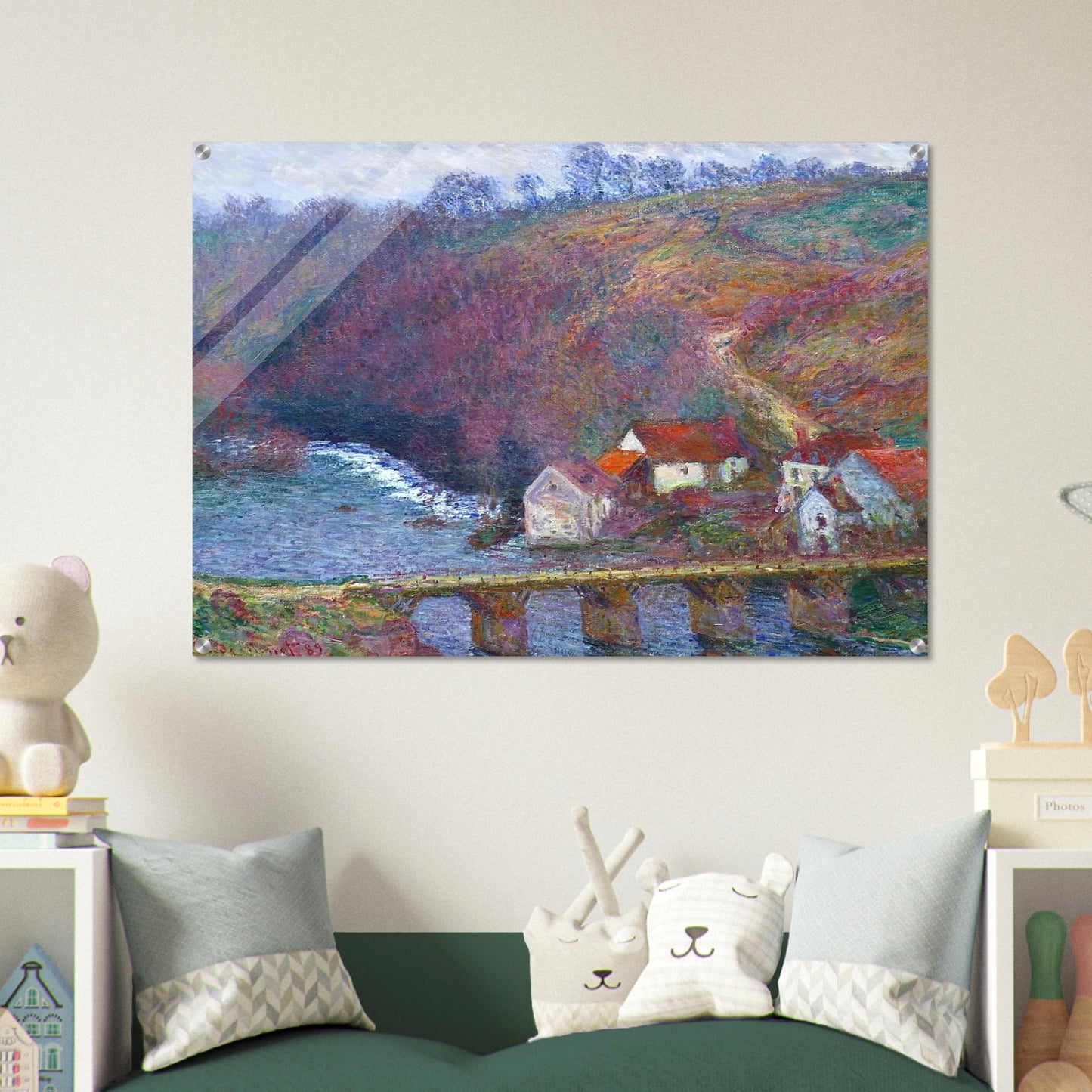 The Grande Creuse by the Bridge at Vervy - claude monet Acrylic Print - 70x100 cm / 28x40″ inches