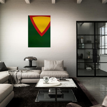 Purple Triangle - Al Held Brushed Aluminum Print - 70x100 cm / 28x40 inches | Al Held Aluminum Print | Al Held Prints