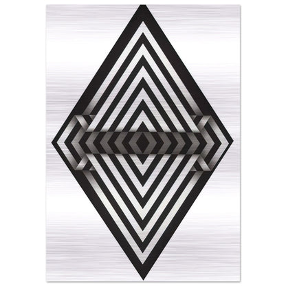 Panche I - 1970 - Omar Rayo Brushed Aluminum Print - 70x100 cm / 28x40 inches | Omar Rayo Aluminum Print | Omar Rayo Prints