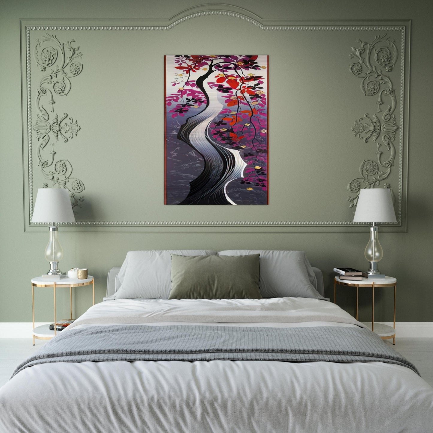 Twisted Tree - Eyvind Earle Brushed Aluminum Print - 70x100 cm / 28x40 inches | Eyvind Earle Aluminum Print | Eyvind Earle Prints