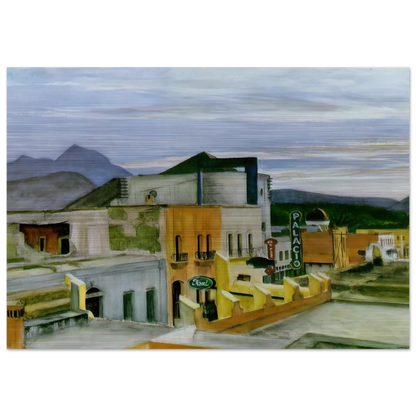 El Palacio - Edward Hopper Brushed Aluminum Print - 70x100 cm / 28x40 inches | Edward Hopper Aluminum Print | Edward Hopper Prints