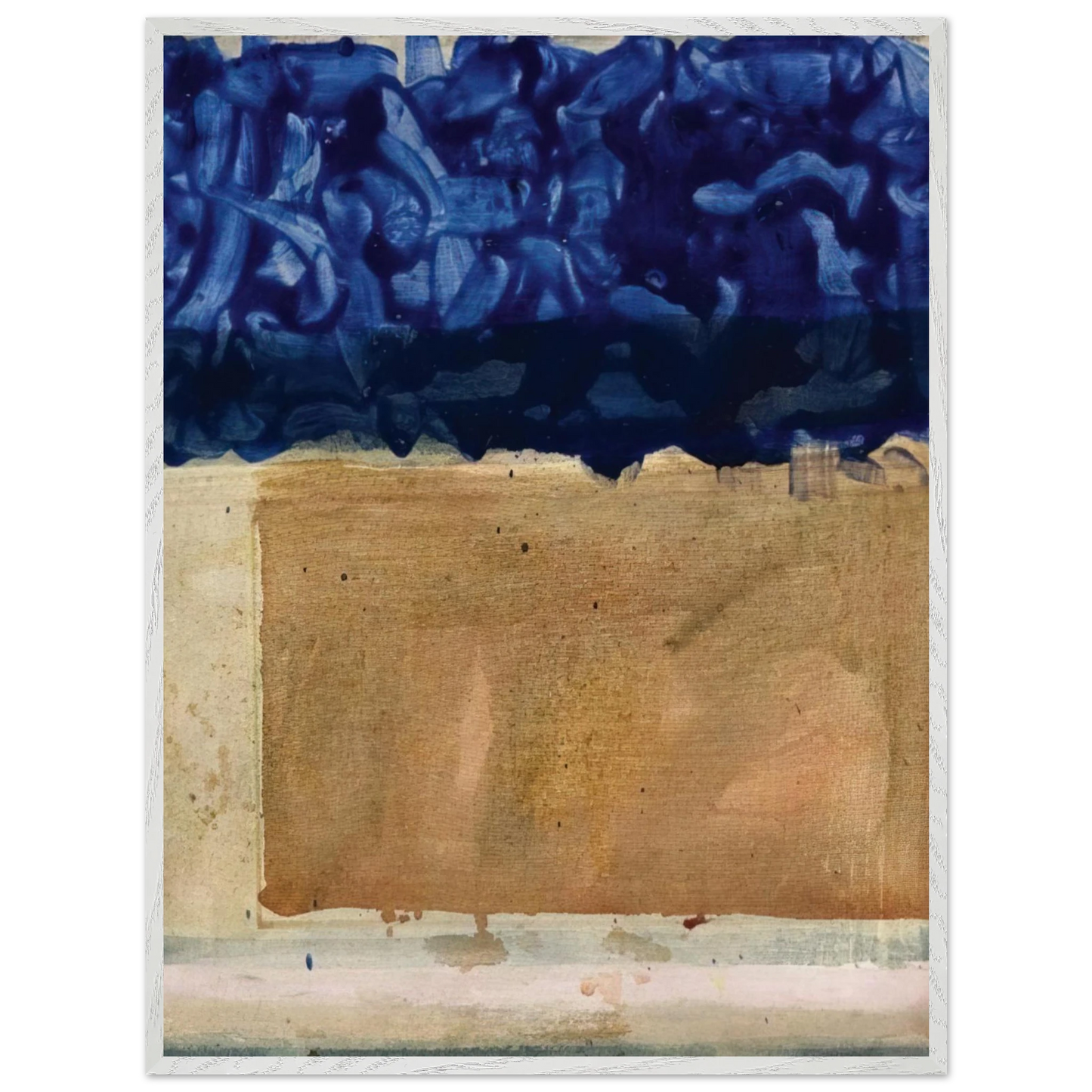 Helen Frankenthaler - Shoreline - 1952 Wall art - A2 (42 x 59.4  cm) - Premium Wooden Framed Poster With Fine Art Paper-canvas - White frame