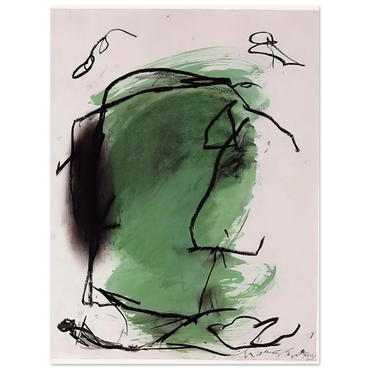 Emil Schumacher - G-1 - 1985  75x100 cm / 30x40inches Fine Art Poster