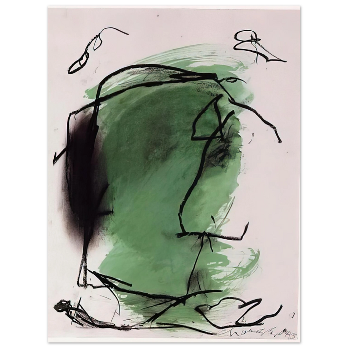 Emil Schumacher - G-1 - 1985  75x100 cm / 30x40inches Fine Art Poster