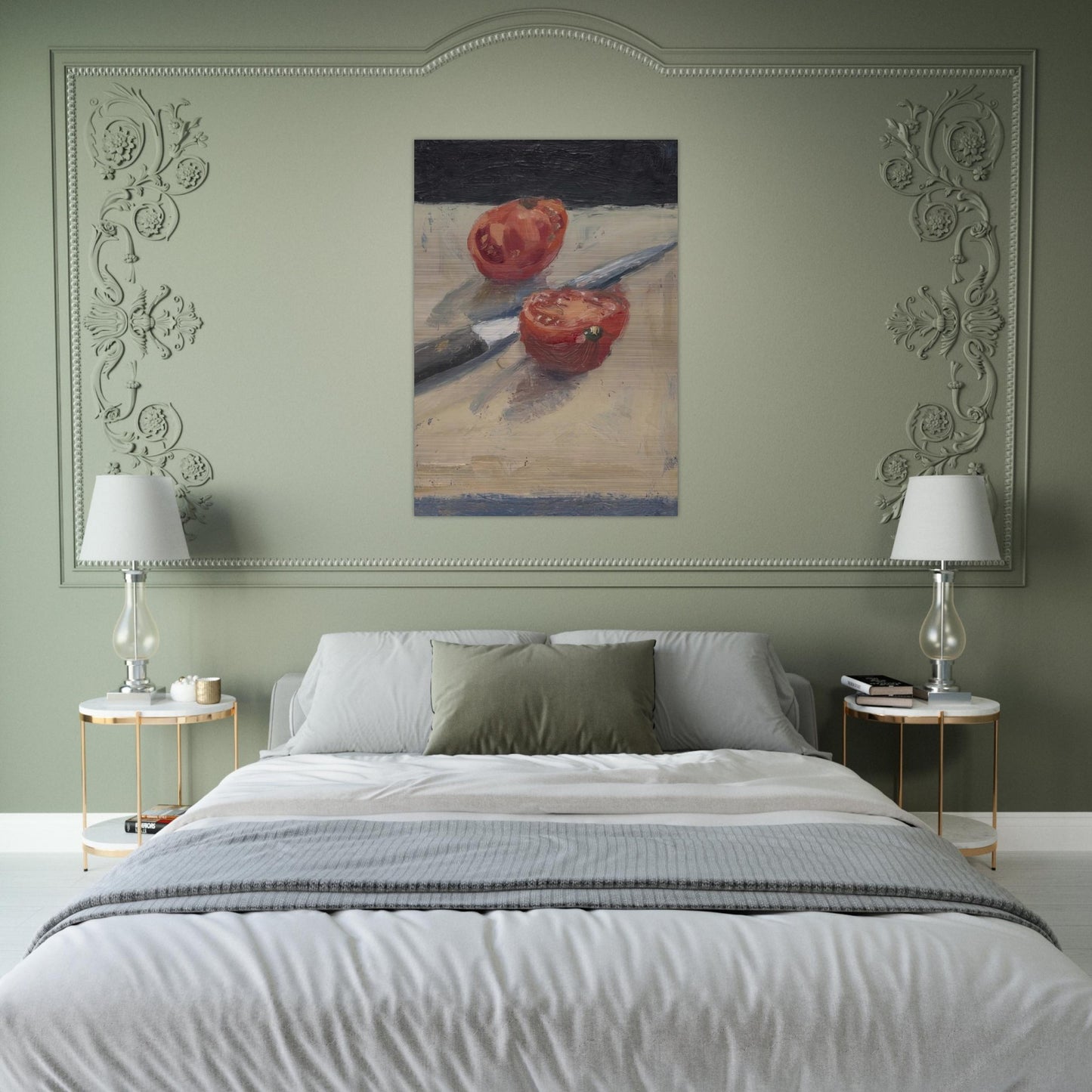 Knife  Tomato I - Richard Diebenkorn Brushed Aluminum Print - 70x100 cm / 28x40 inches | Richard Diebenkorn Aluminum Print | Richard Diebenkorn Prints