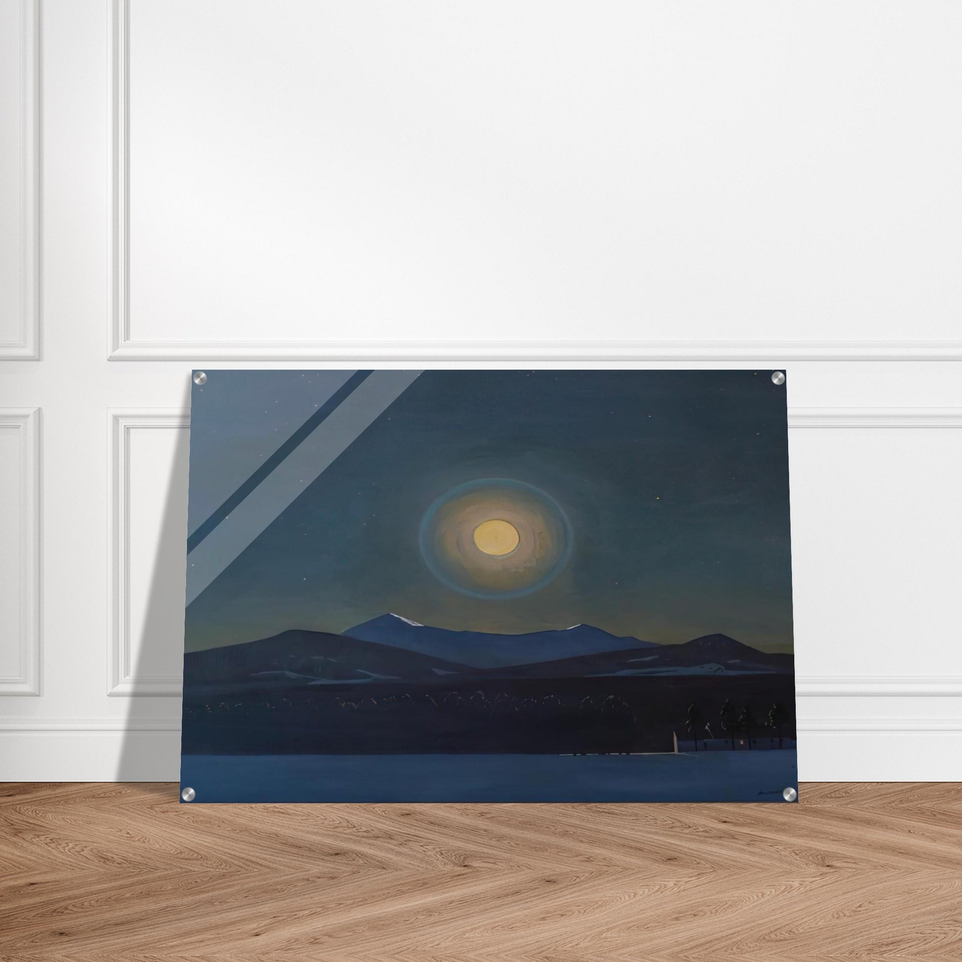Moonlight, Winter - Rockwell Kent Acrylic Print - 70x100 cm / 28x40″ inches