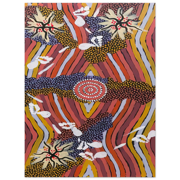 Clifford Possum Tjapaltjarri - Womans Dreaming - 2000  75x100 cm / 30x40inches Fine Art Poster