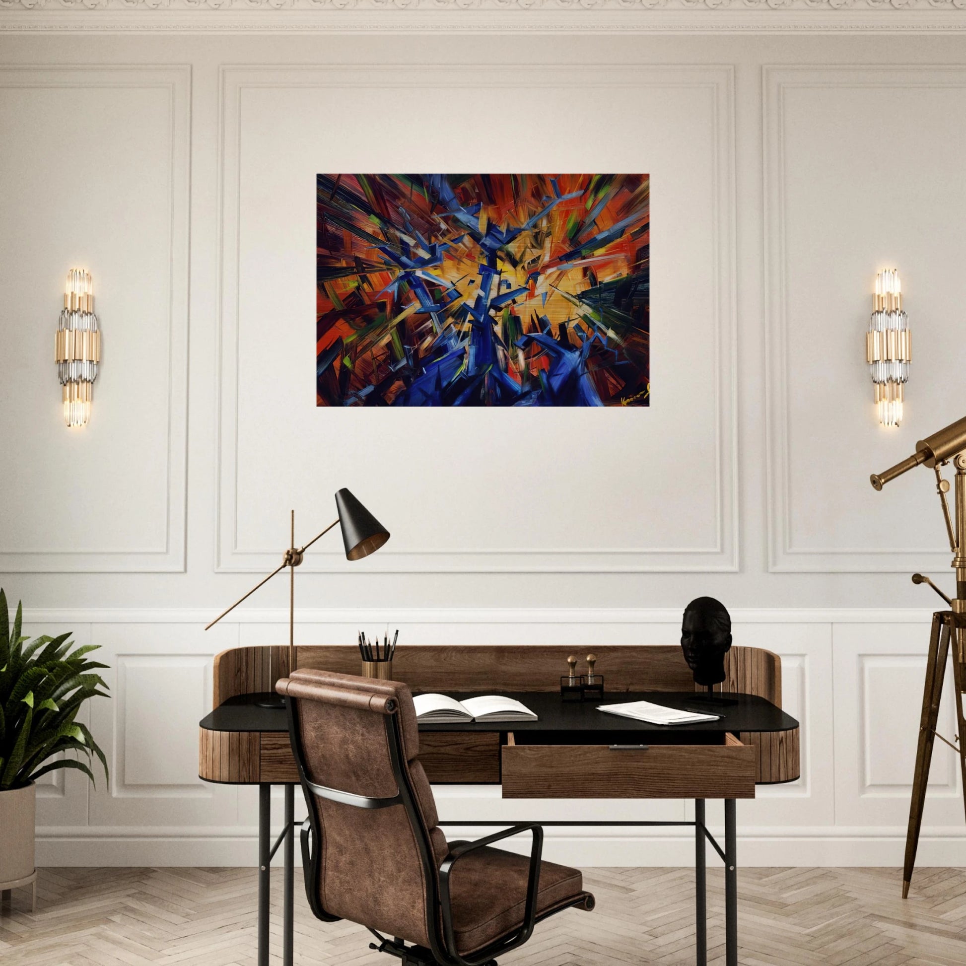 Untitled - 1966 - Konrad Zuse Brushed Aluminum Print - 70x100 cm / 28x40 inches | Konrad Zuse Aluminum Print | Konrad Zuse Prints