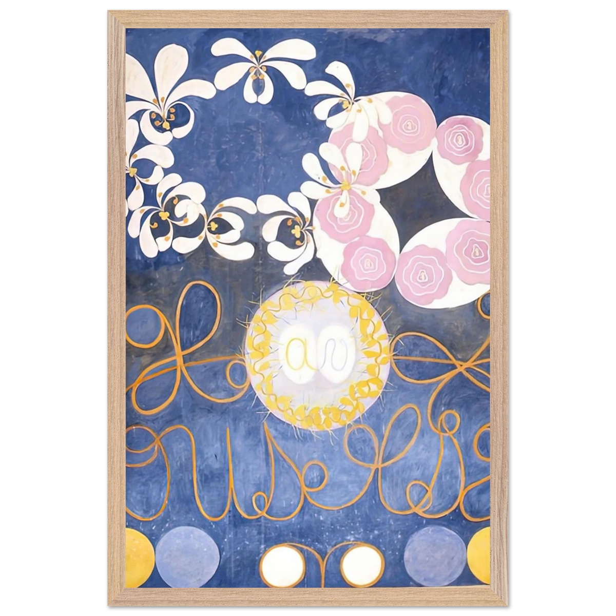 Hilma af Klint - THE TEN LARGEST 1907 Wall art - A2 (42 x 59.4  cm) - Premium Wooden Framed Poster With Fine Art Paper - Wood frame