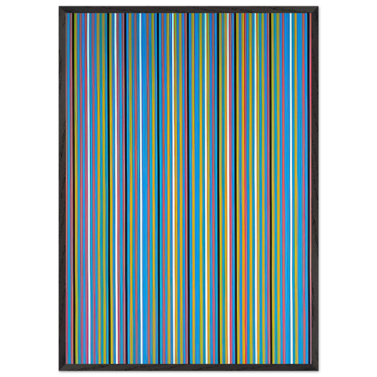 ACHEAN 1981 - Bridget Riley 70x100 cm / 28x40 inches Framed Art Print – Black Wooden Frame