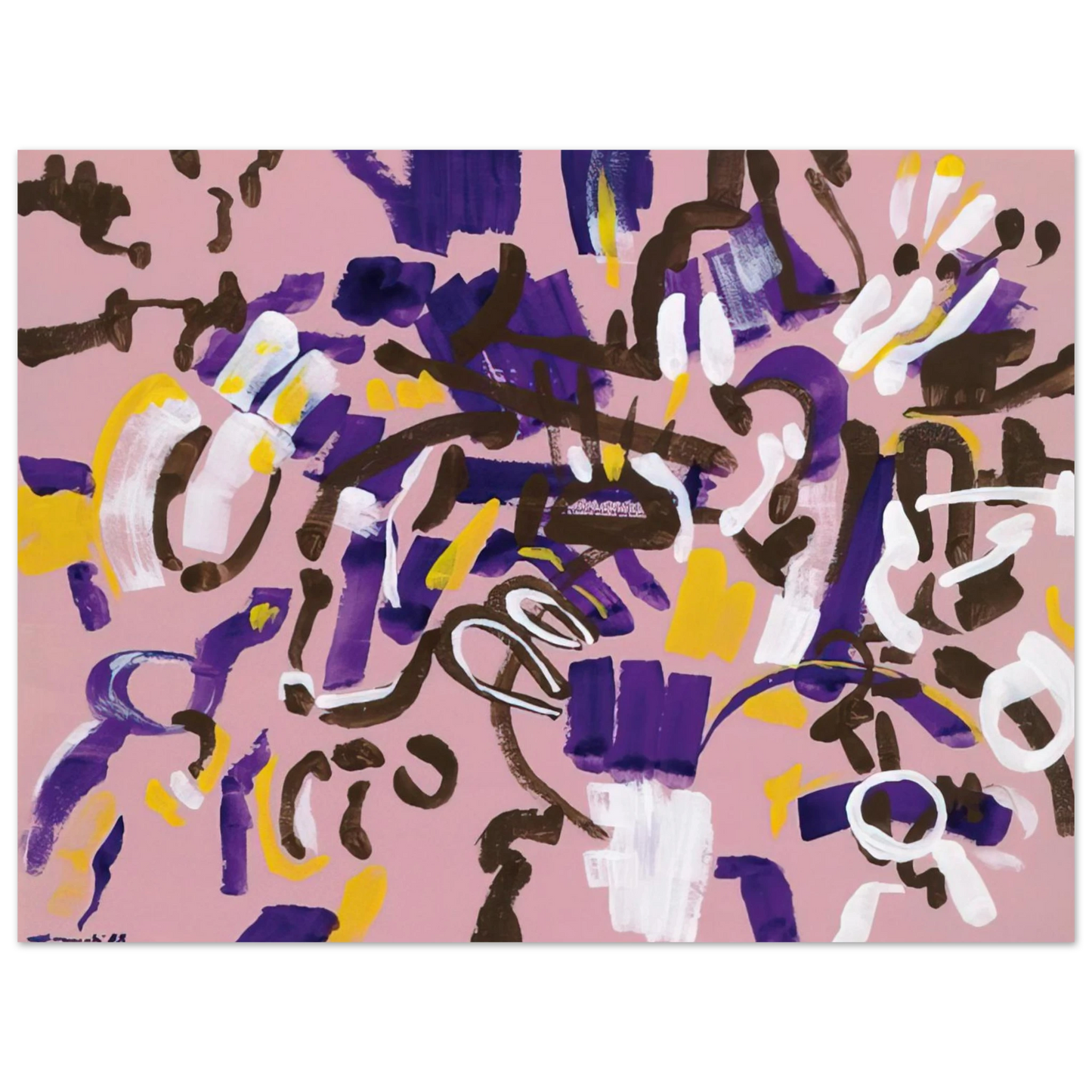 Carla Accardi - Rosa-Viola-Bianco - 1968  75x100 cm / 30x40inches Fine Art Poster
