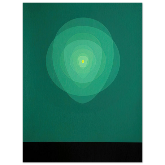 Clarence Holbrook Carter - Green Mandala - 1969  75x100 cm / 30x40inches Fine Art Poster