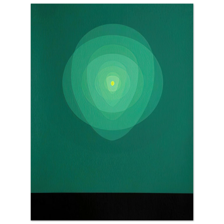 Clarence Holbrook Carter - Green Mandala - 1969  75x100 cm / 30x40inches Fine Art Poster