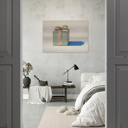 Gift Box - 1971 - Wayne Thiebaud Brushed Aluminum Print - 70x100 cm / 28x40 inches | Wayne Thiebaud Aluminum Print | Wayne Thiebaud Prints