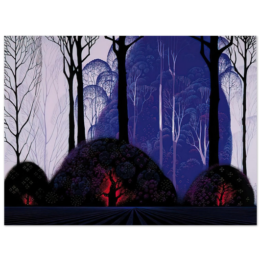 Eyvind Earle - Purple Eucalyptus  75x100 cm / 30x40inches Fine Art Poster