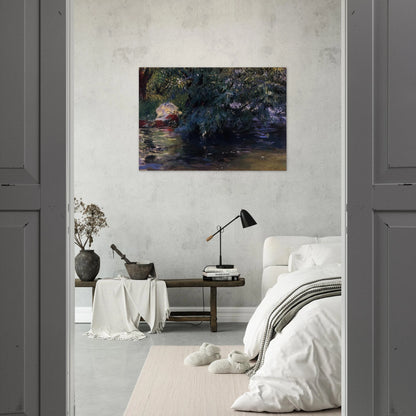 A Backwater, Calcot Mill near Reading - John Singer Sargent Brushed Aluminum Print - 70x100 cm / 28x40 inches | John Singer Sargent Aluminum Print | John Singer Sargent Prints