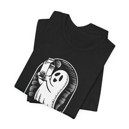 just un père qui revient toujours avec du lait t-shirt Halloween - T-shirt unisexe en jersey à manches courtes